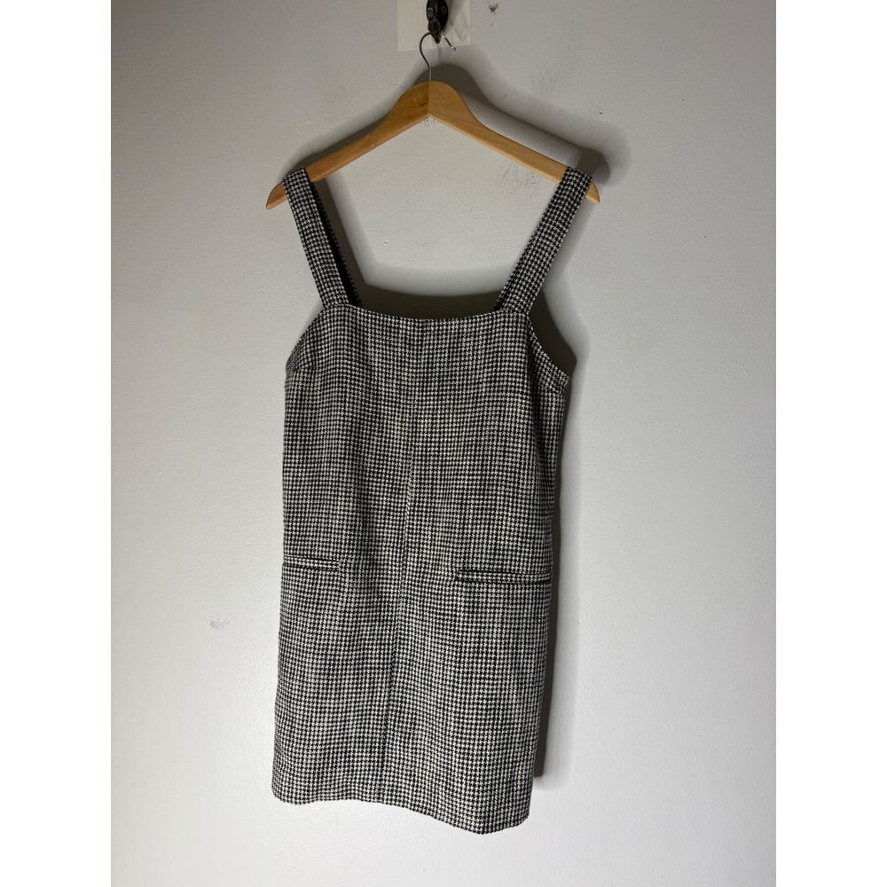 Abercrombie & Fitch Women Black White Houndstooth Jumper Mini Dress MP